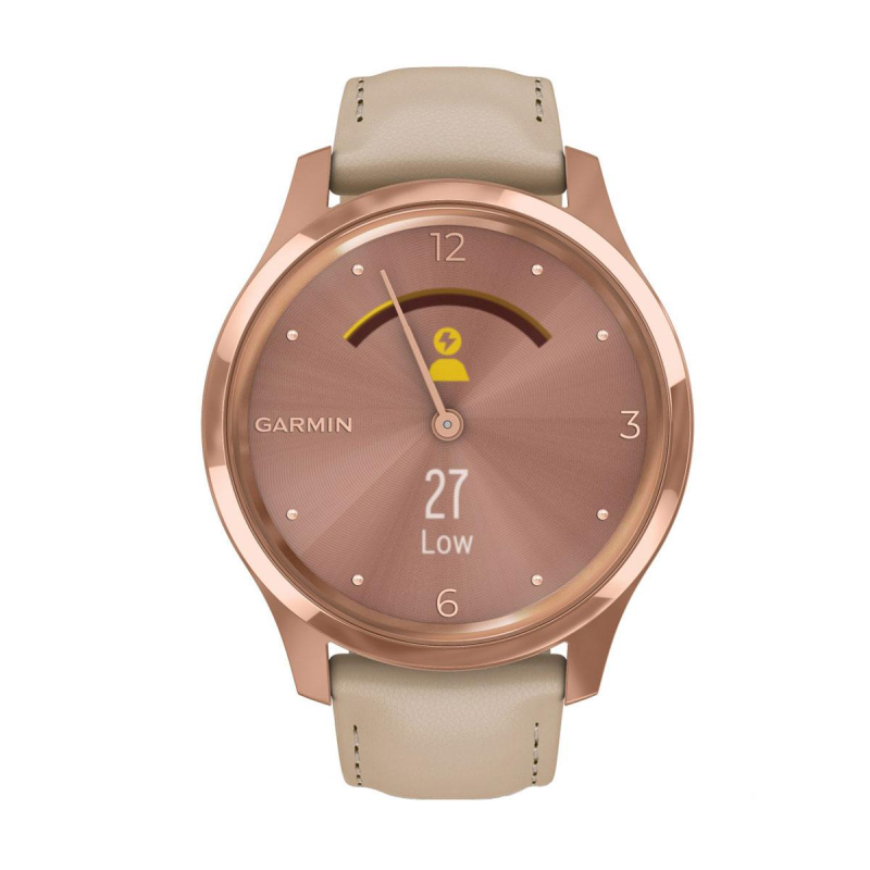 Часовник Garmin Vivomove Luxe Light Sand/18K Rose Gold 010-02241-21