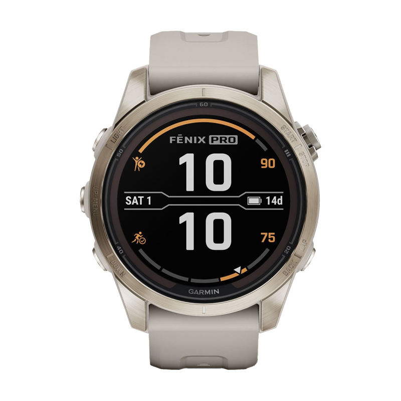 Смарт часовник Garmin Fenix 7S Pro Sapphire Solar Edition Soft Gold/Light Sand 010-02776-15