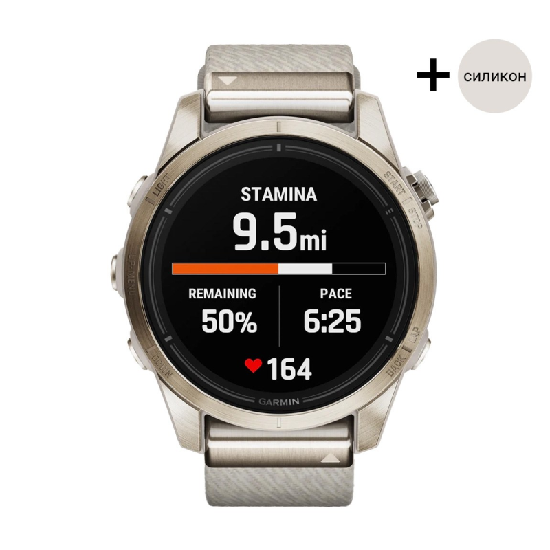 Смарт часовник Garmin Epix Pro Gen 2 Sapphire Edition Soft Gold/Cream Heathered Nylon 010-02802-20