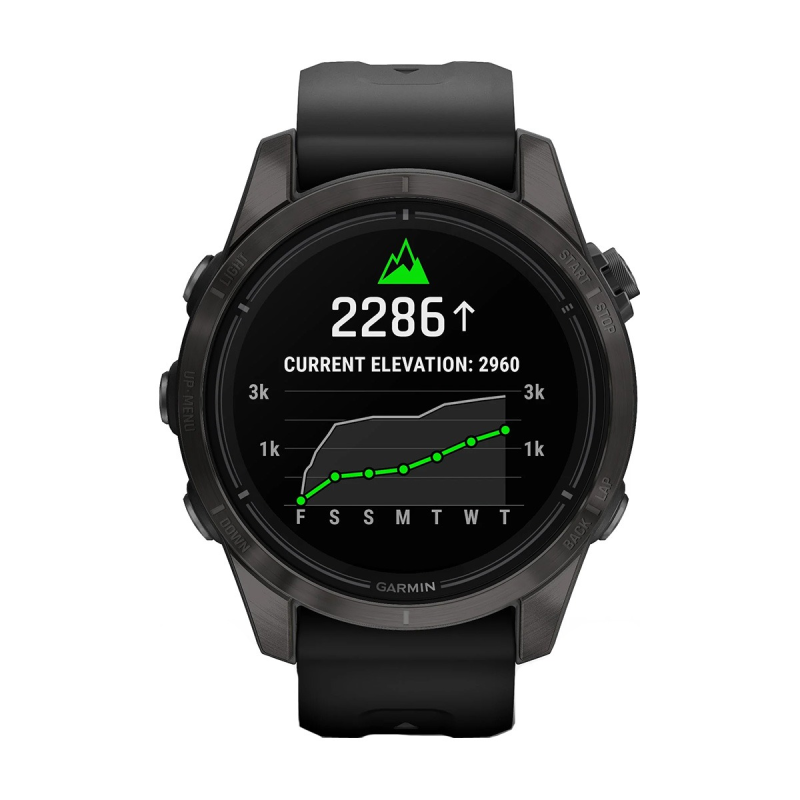 Смарт часовник Garmin Epix Pro Gen 2 Sapphire Edition Carbon Grey DLC Titanium/Black 010-02802-15