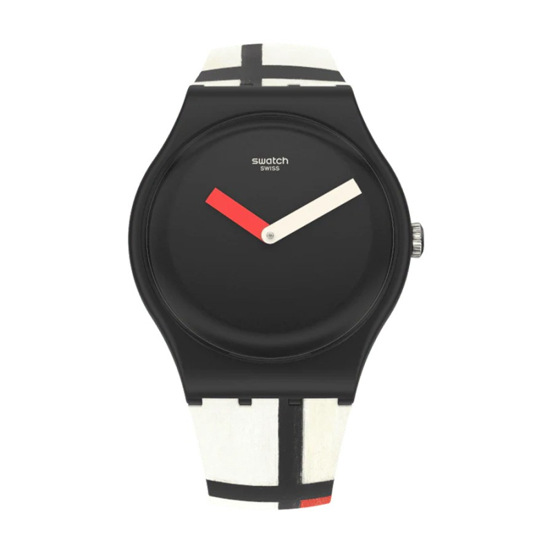 Часовник Swatch Red, Blue and White, By Piet Mondrian SUOZ344