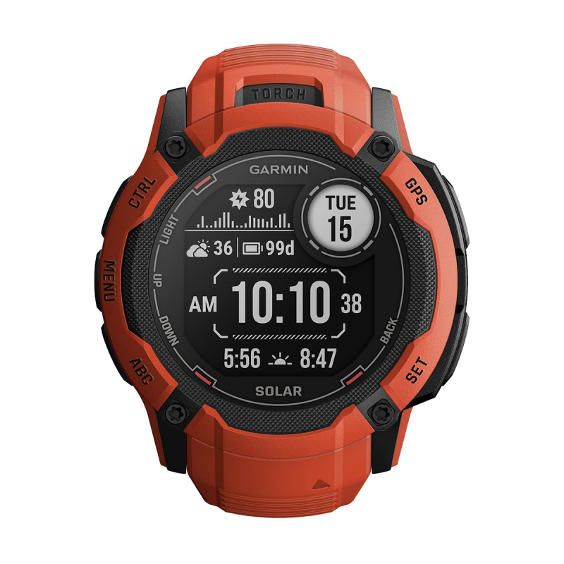 Смарт часовник Garmin Instinct 2X Solar Flame Red 010-02805-01