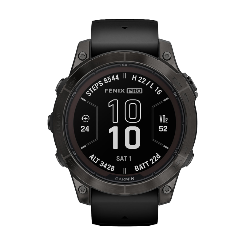 Смарт часовник Garmin Fenix 7 Pro Sapphire Solar Edition Carbon Grey DLC Titanium/Black 010-02777-11