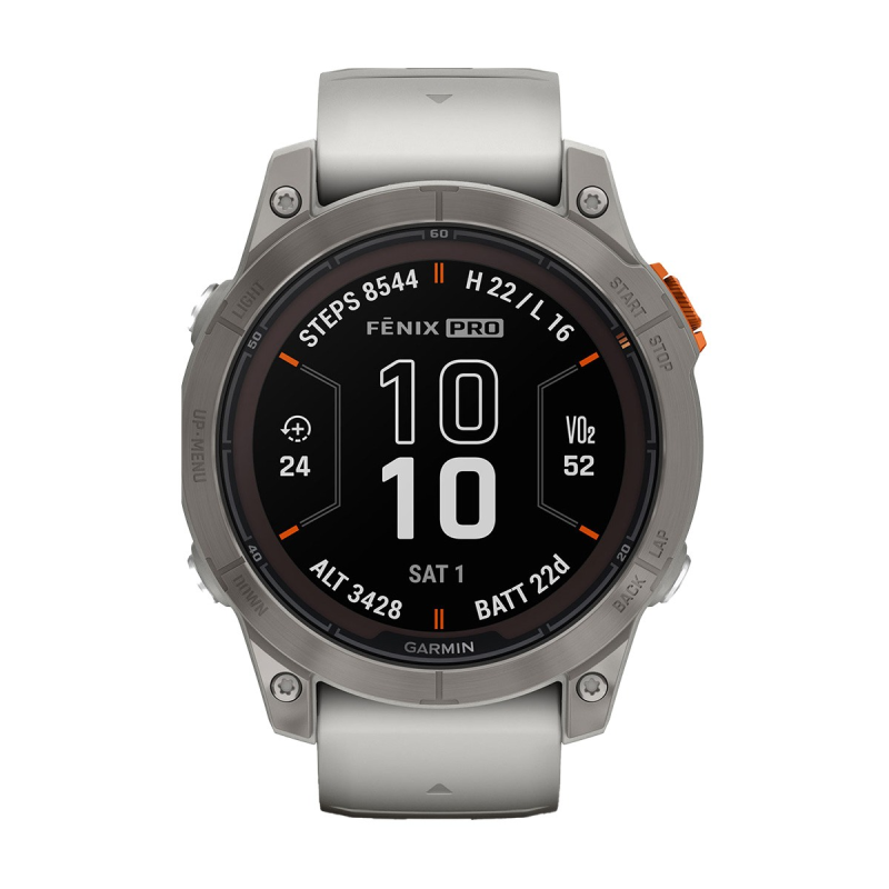 Смарт часовник Garmin Fenix 7 Pro Sapphire Solar Edition Titanium/Fog Gray/Emebr Orange 010-02777-21