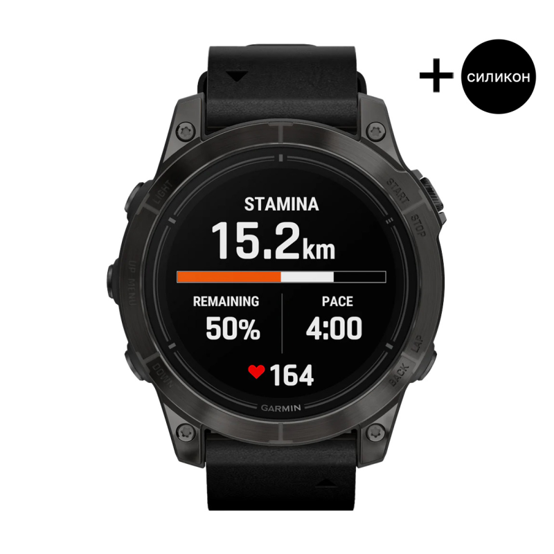 Смарт часовник Garmin Epix Pro Gen 2 Sapphire Edition Carbon Grey DLC Titanium/Black 010-02803-30