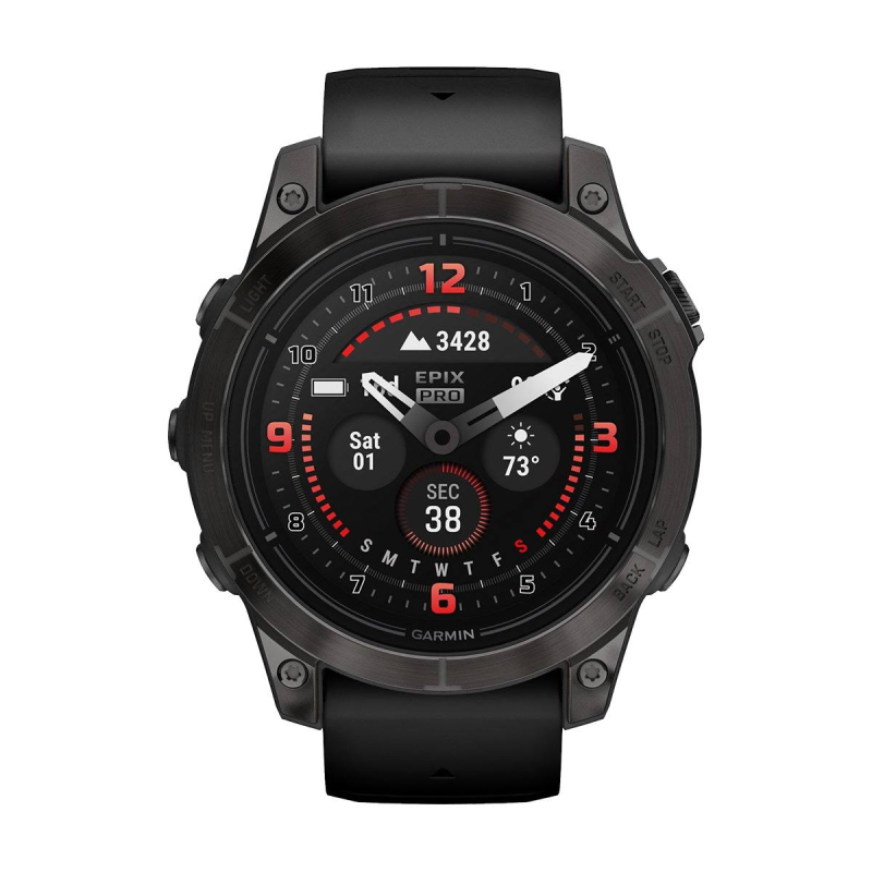 Смарт часовник Garmin Epix Pro Gen 2 Sapphire Edition Carbon Grey DLC Titanium/Black 010-02803-11