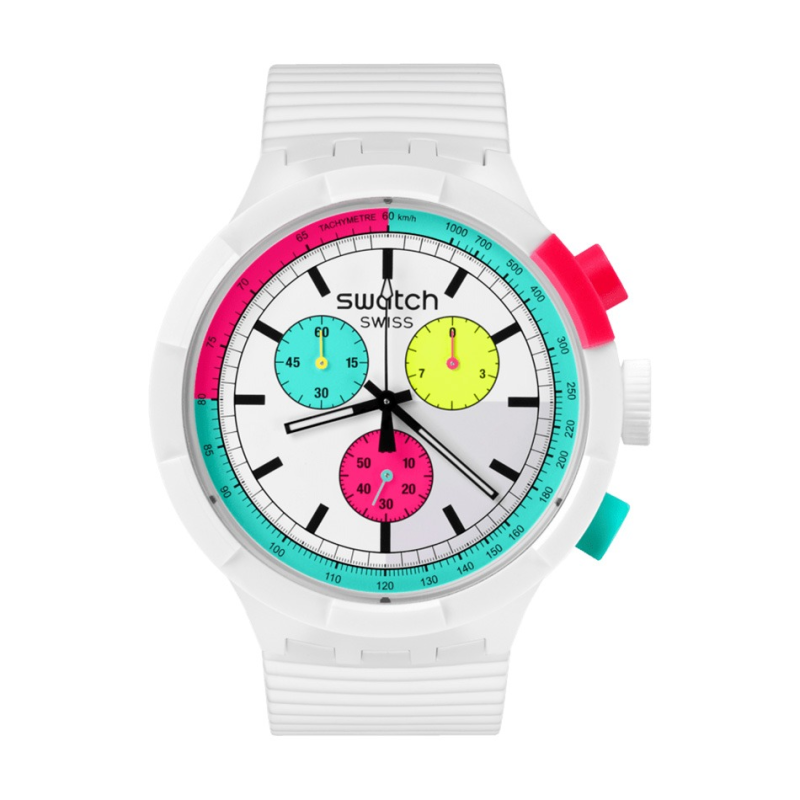 Часовник Swatch The Purity Of Neon SB06W100