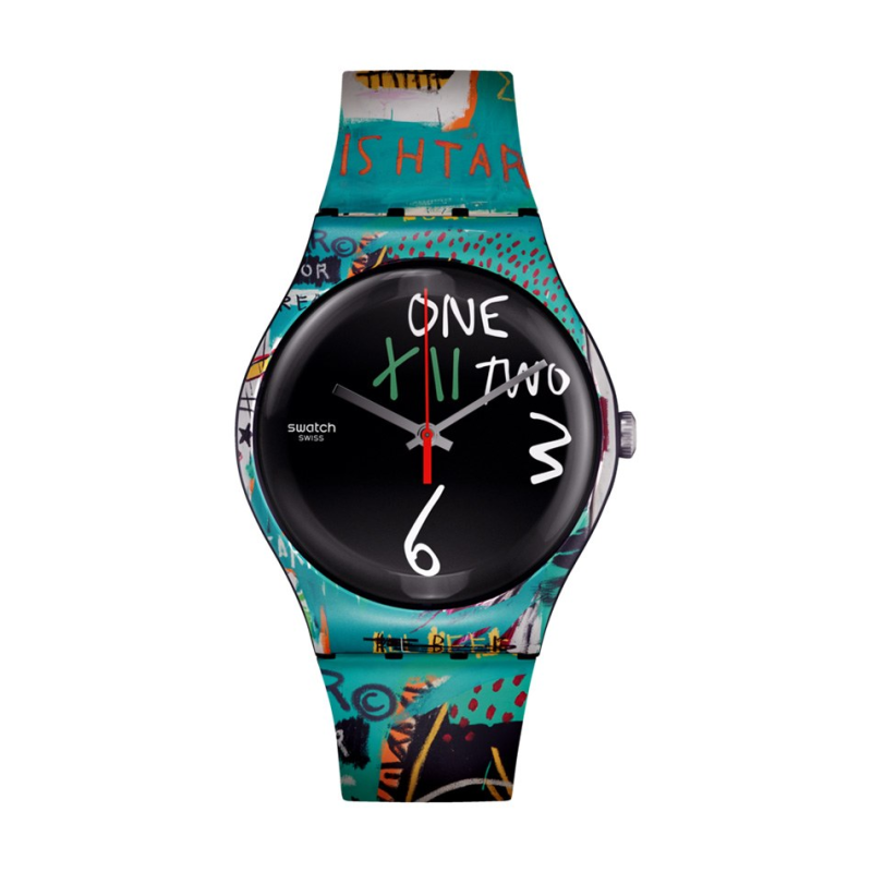 Часовник Swatch Ishtar By Jean-Michel Basquiat SUOZ356