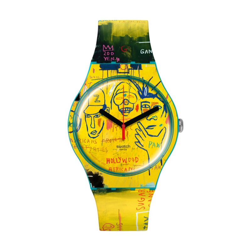 Часовник Swatch Hollywood Africans by JM Basquiat SUOZ354