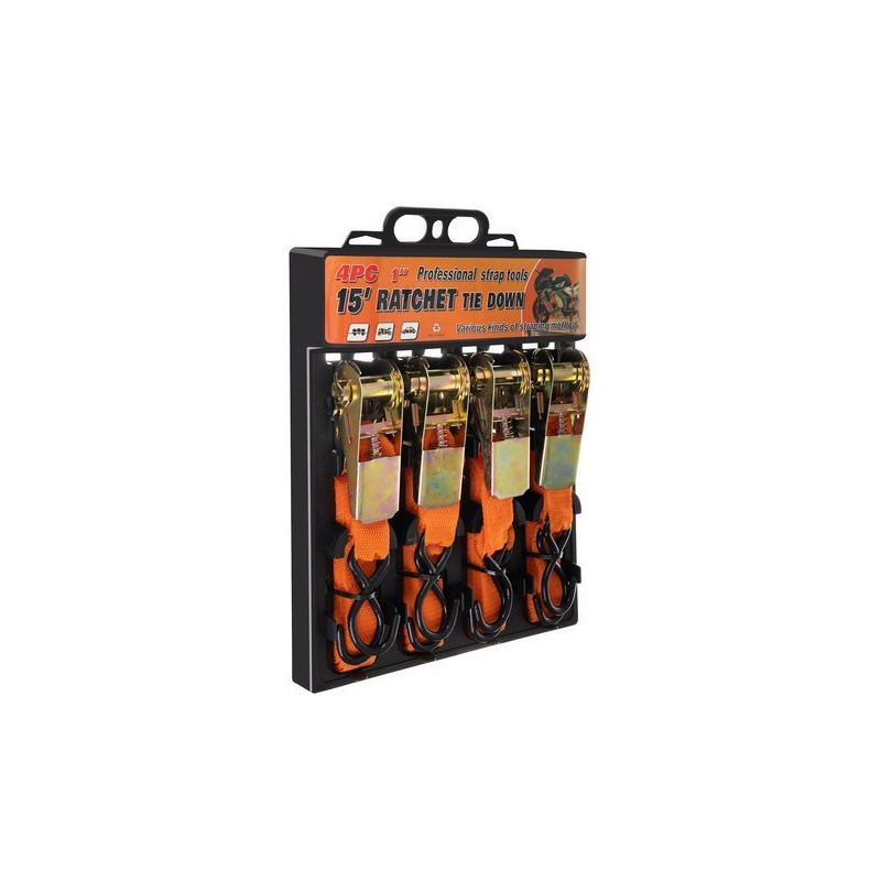 Закрепващи колани за товари – 4 броя, 4 м х 2,5 см