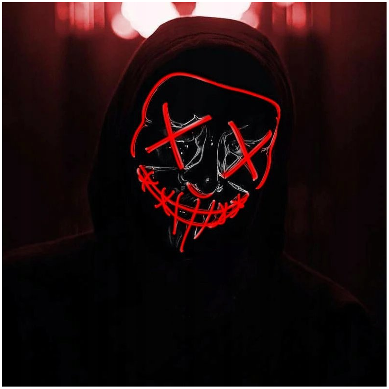 Маска с LED светлина - декоративна