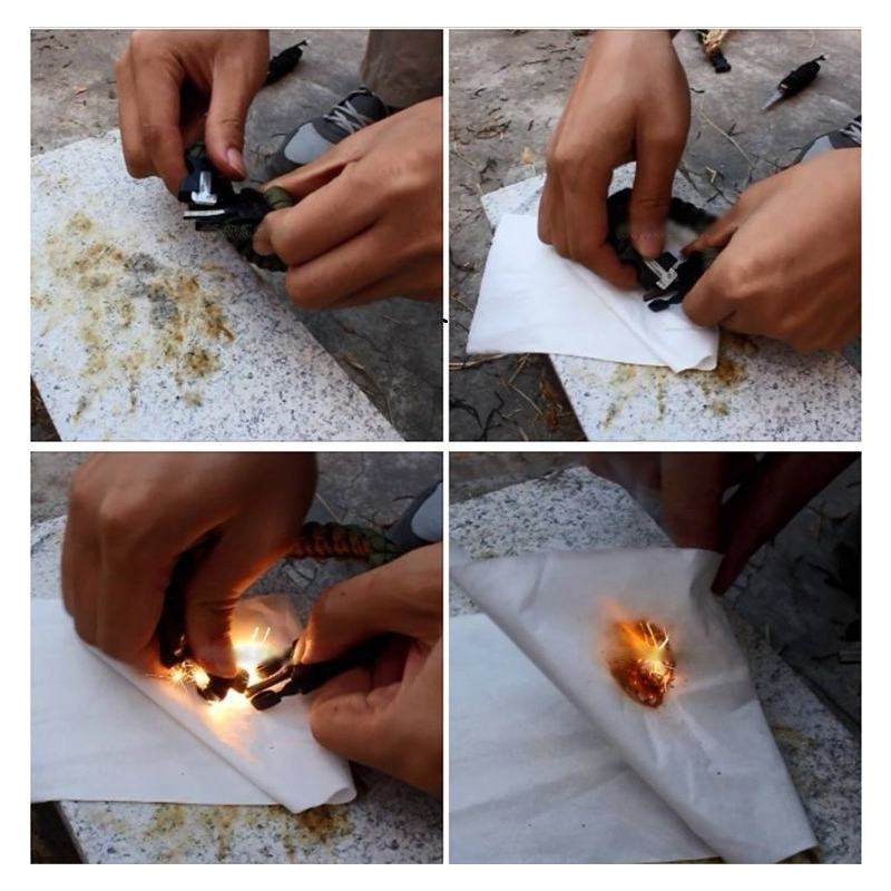 Паракорд гривна за оцеляване 5в1