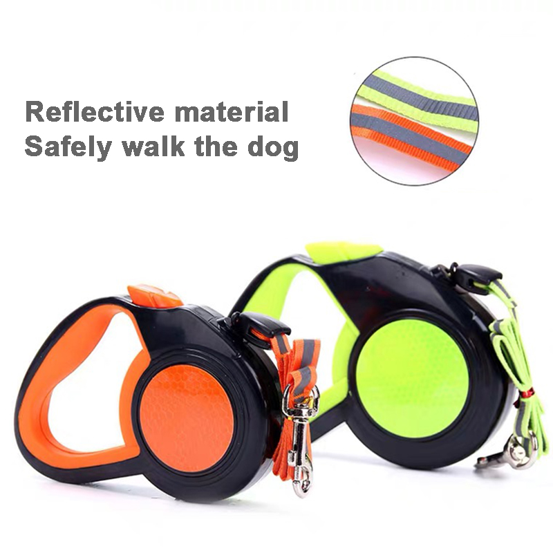 Автоматичен повод за куче 5 метра, до 30 кг., светлоотразителен