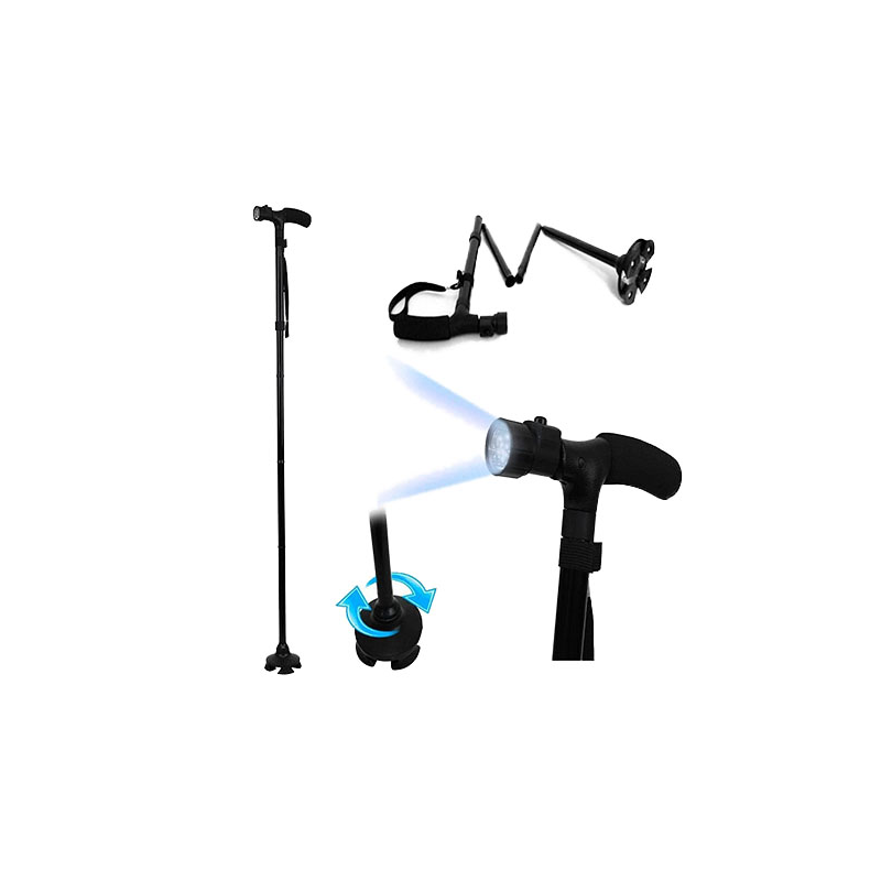 Сгъваем бастун с LED фенер