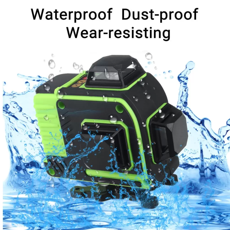 4D Лазерен нивелир с 16 линии (четири точков) самонивилиращ се, със зелен лазер