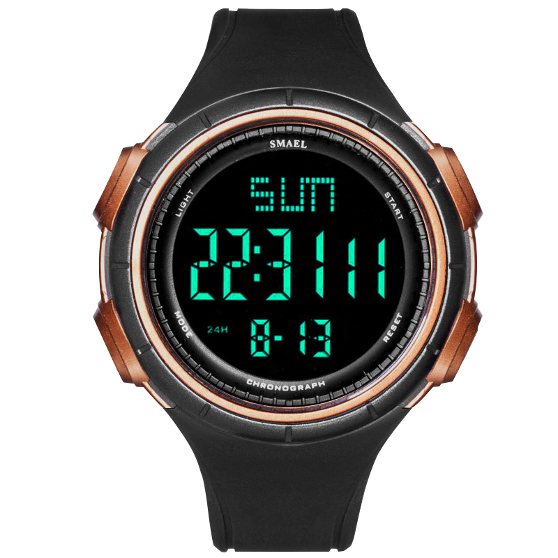 Дигитален часовник SMAEL 1618 - черно и злато