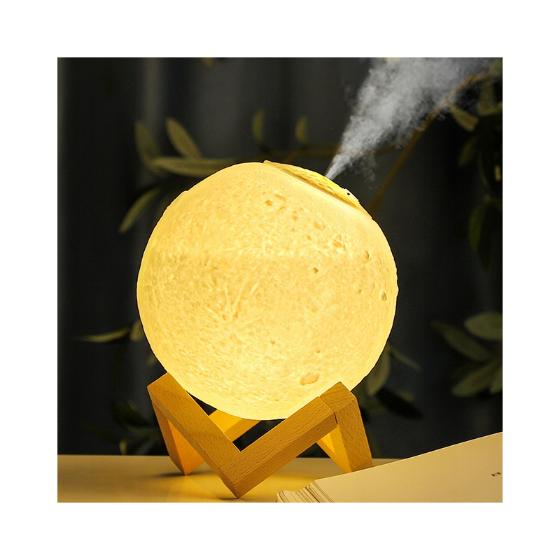 Арома дифузер с LED лампа - с формата на луна