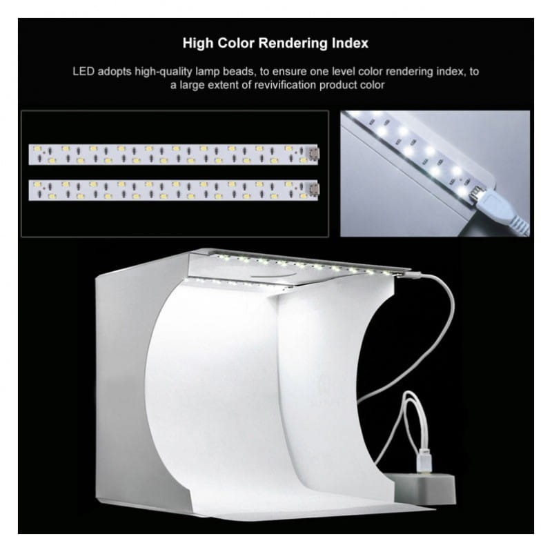 Фото кутия с осветление за продуктова фотография