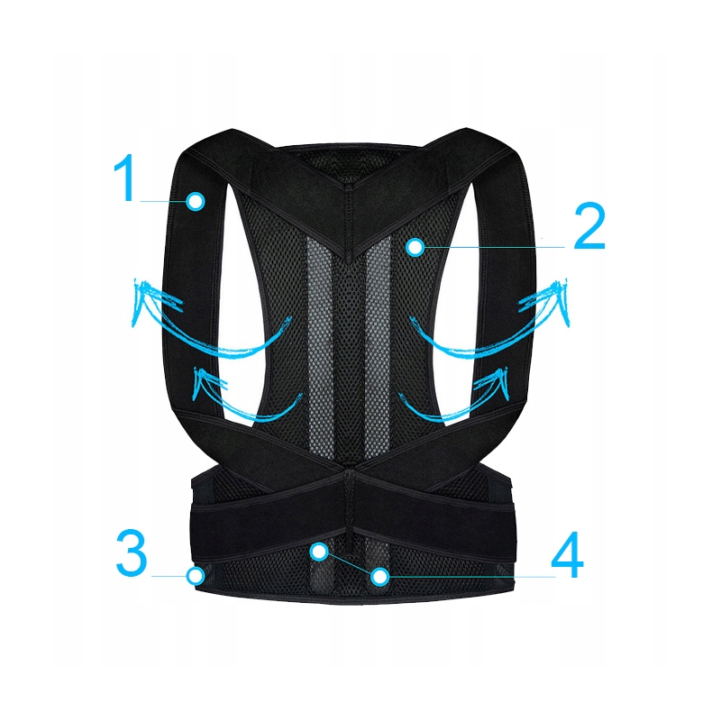 Коректор за гръб  с регулируеми презрамки, унисекс