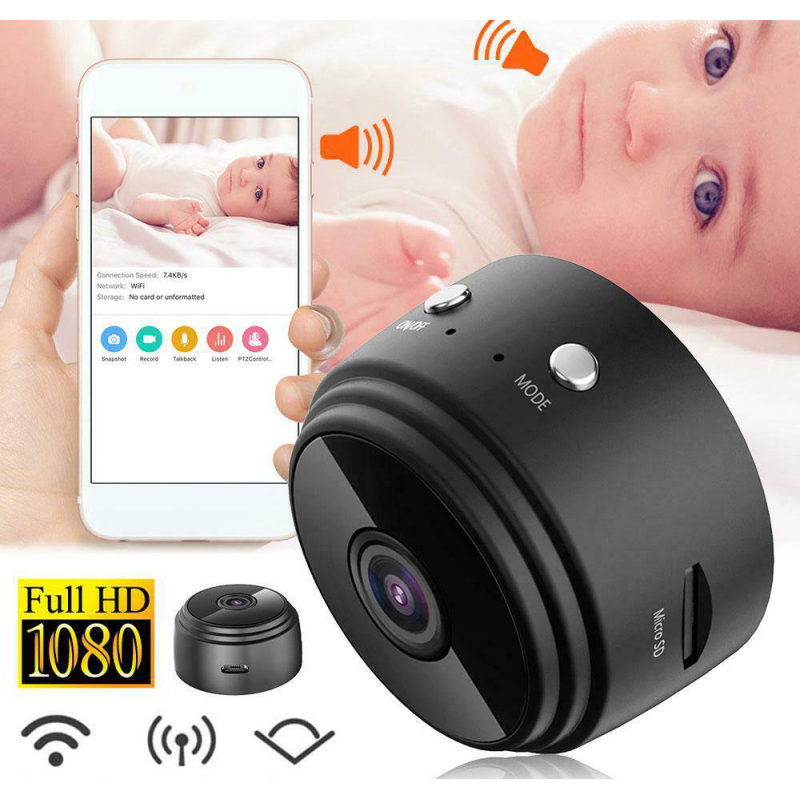 Мини шпионска камера A9, с магнитна основа и WIFI