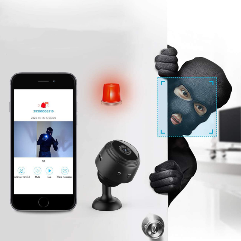 Мини шпионска камера A9, с магнитна основа и WIFI