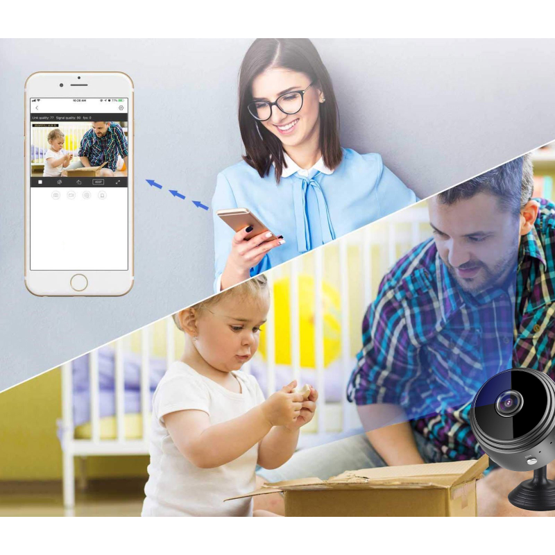 Мини шпионска камера A9, с магнитна основа и WIFI