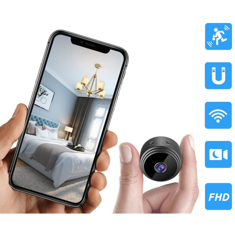 Мини шпионска камера A9, с магнитна основа и WIFI