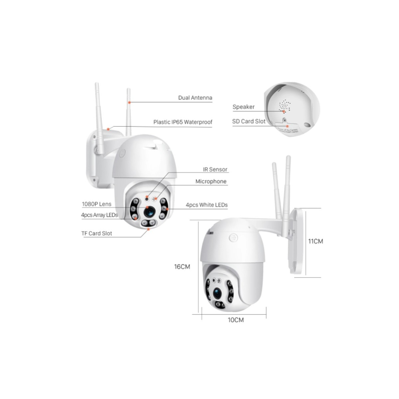 Куполна smart камера Xawkeye Full HD