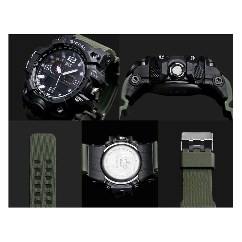 Спортен часовник SMAEL 1545 Green, зелен цвят