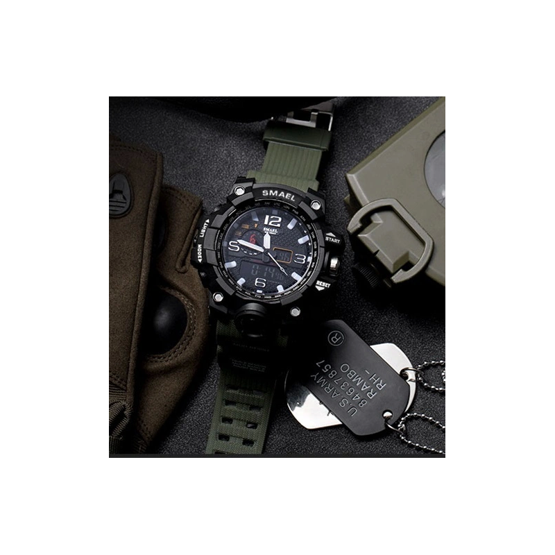 Спортен часовник SMAEL 1545 Green, зелен цвят