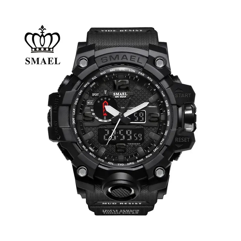 Спортен часовник SMAEL 1545 Black, черен цвят