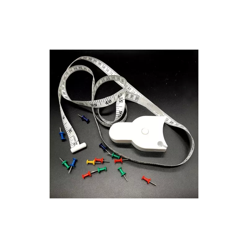 Шивашки метър за измерване на обиколка - Бял