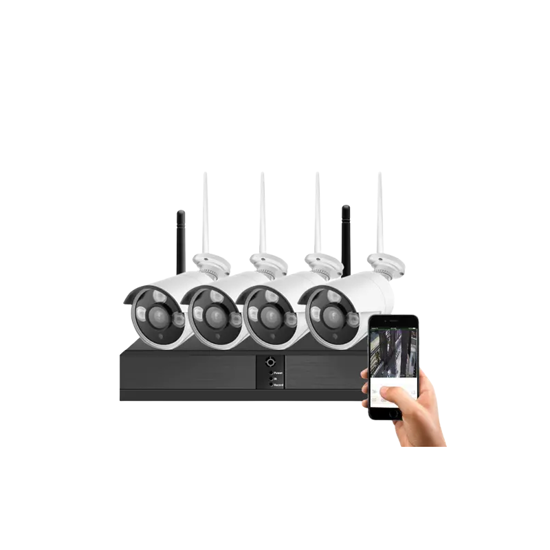 Комплект за видеонаблюдение с 4 безжични камери , NVR устройство