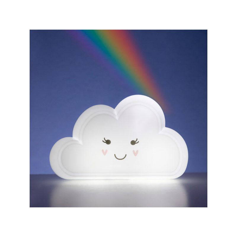Нощна лампа за деца с проектор дъга и стикери, Claibow