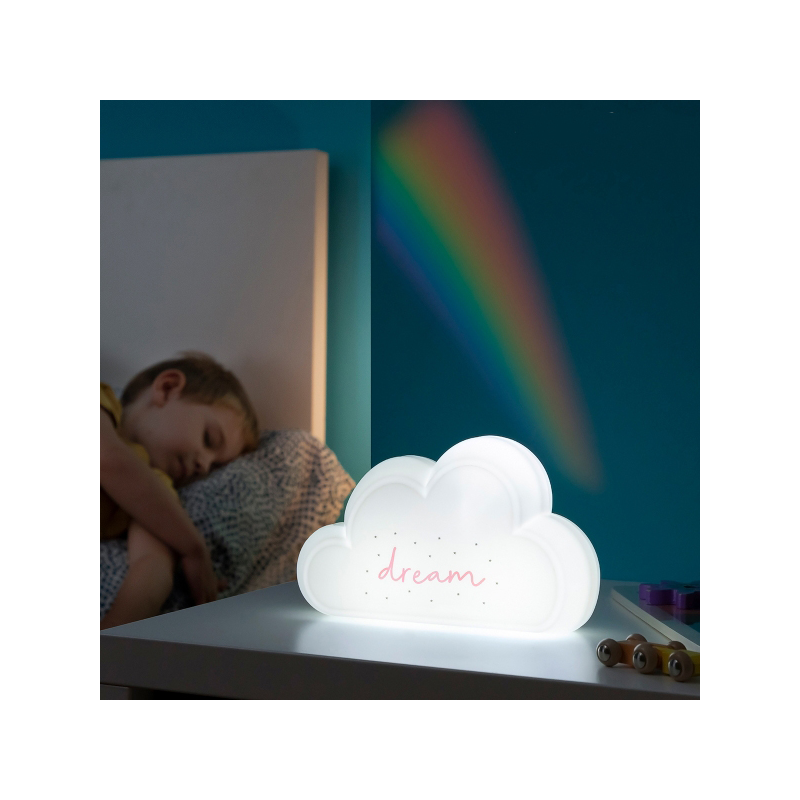 Нощна лампа за деца с проектор дъга и стикери, Claibow