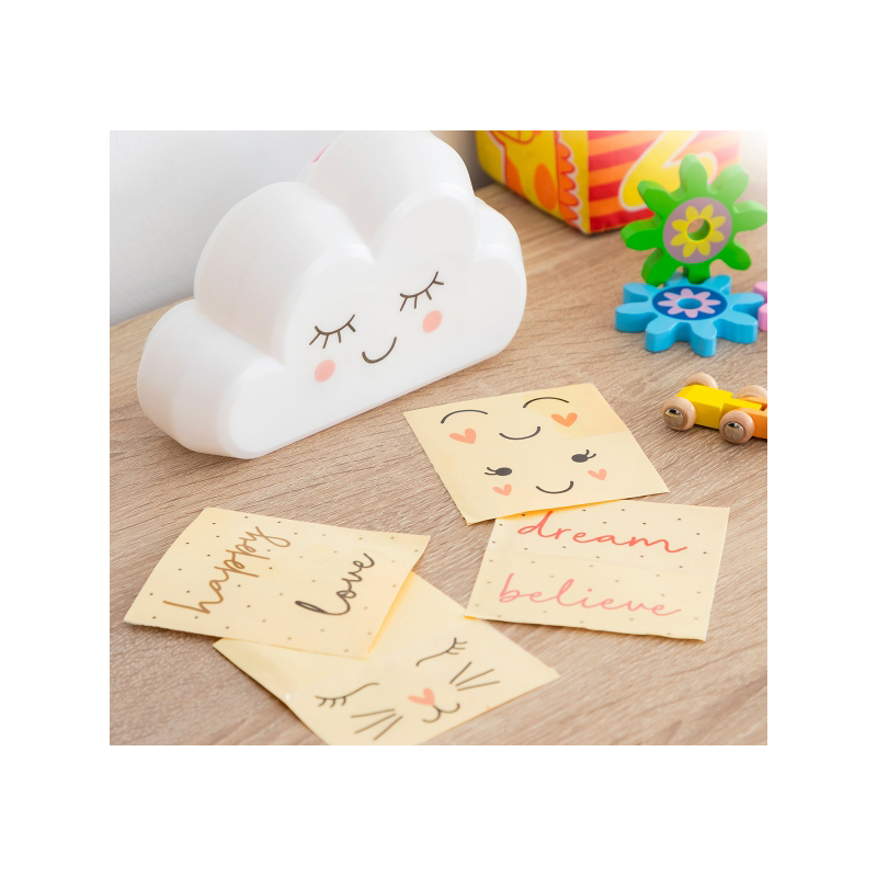 Нощна лампа за деца с проектор дъга и стикери, Claibow