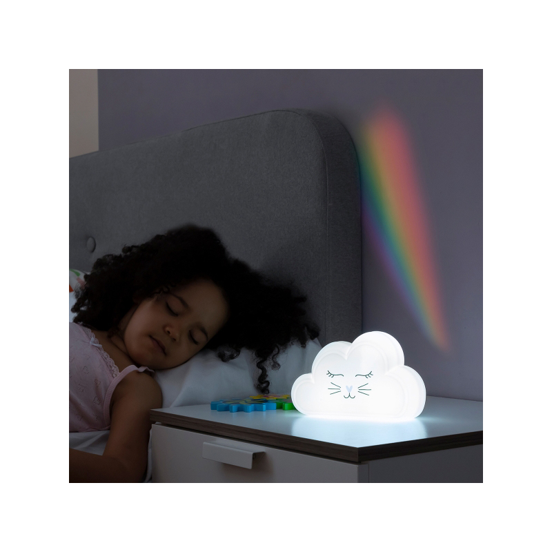 Нощна лампа за деца с проектор дъга и стикери, Claibow