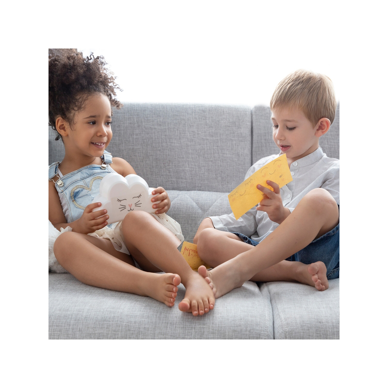 Нощна лампа за деца с проектор дъга и стикери, Claibow