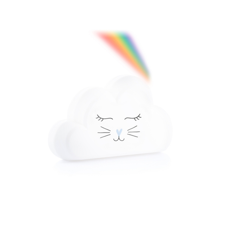 Нощна лампа за деца с проектор дъга и стикери, Claibow