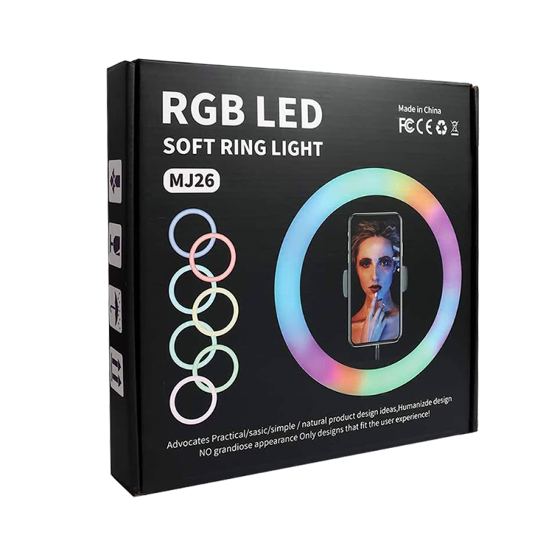 Ринг лампа с LED осветление 26 см, RGB, 20W