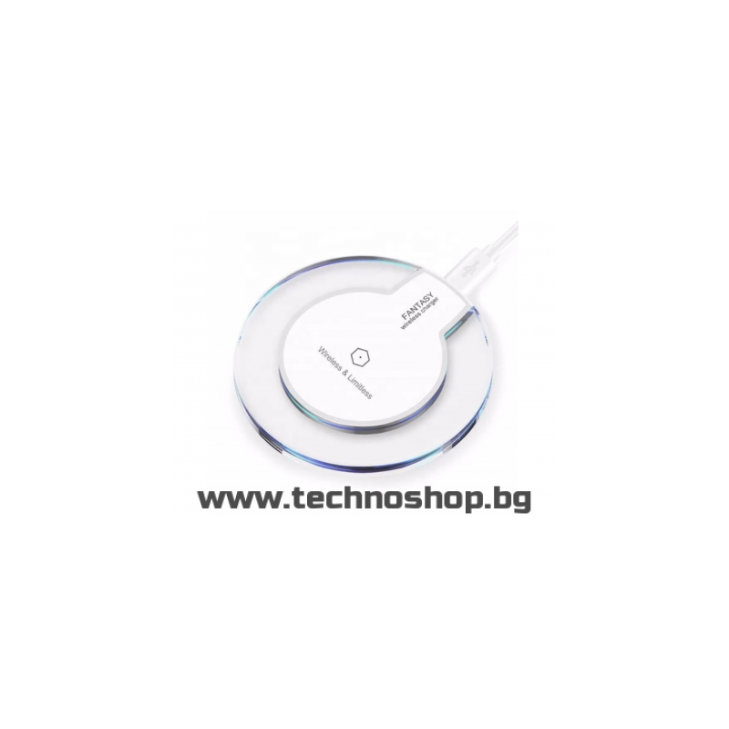 Подложка за безжично и бързо зареждане с Qi съвместими устройства - Бял цвят