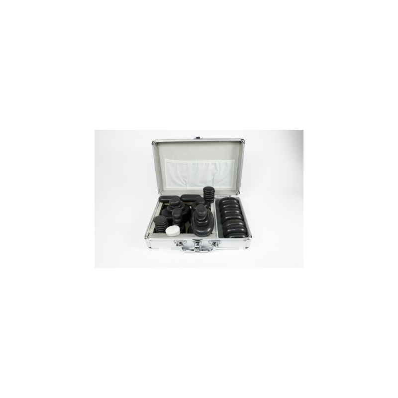 Камъни за масаж 60 бр. – в метален куфар, вулканични