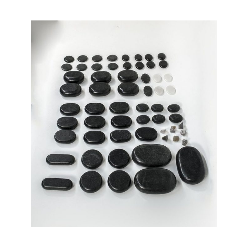 Камъни за масаж 60 бр. – в метален куфар, вулканични