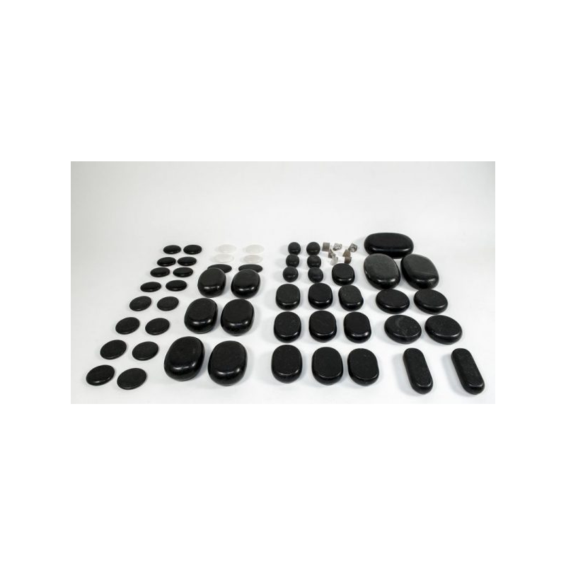 Камъни за масаж 60 бр. – в метален куфар, вулканични