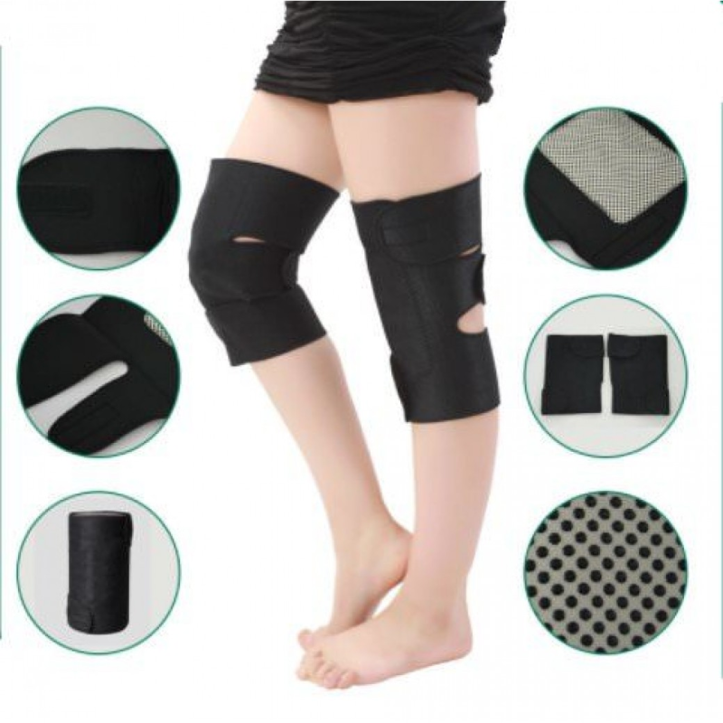 Турмалинови наколенки с магнити, 2 броя, черен цвят