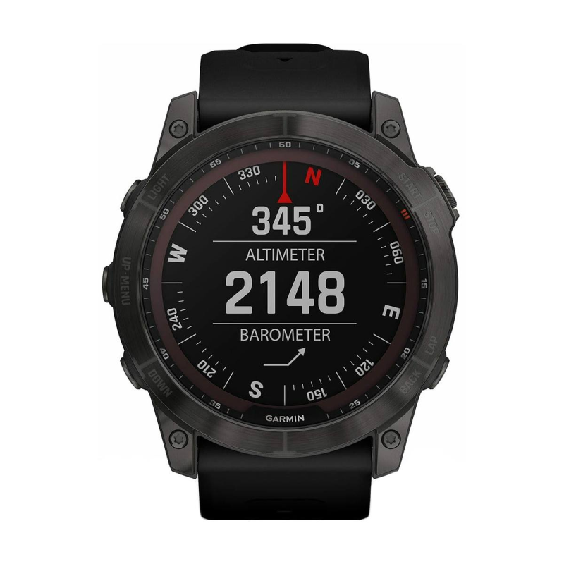 Часовник Garmin Fenix 7X Sapphire Solar Carbon Gray DLC Titanium/Black 010-02541-11