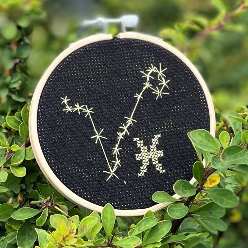 Ръчно изработен медальон със зодиакалния знак на Риби