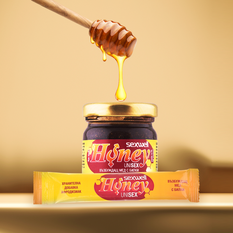 Възбуждащ мед с билки Sexwell Honey - саше 20 гр