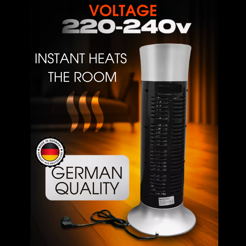 Инфрачервен нагревател ZENET 516, сребрист, 1000W, 2 режима, 180° въртене, отопление до 20 m²