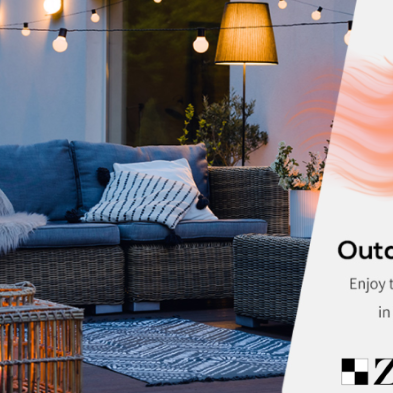 Инфрачервен нагревател ZENET 516, сребрист, 1000W, 2 режима, 180° въртене, отопление до 20 m²